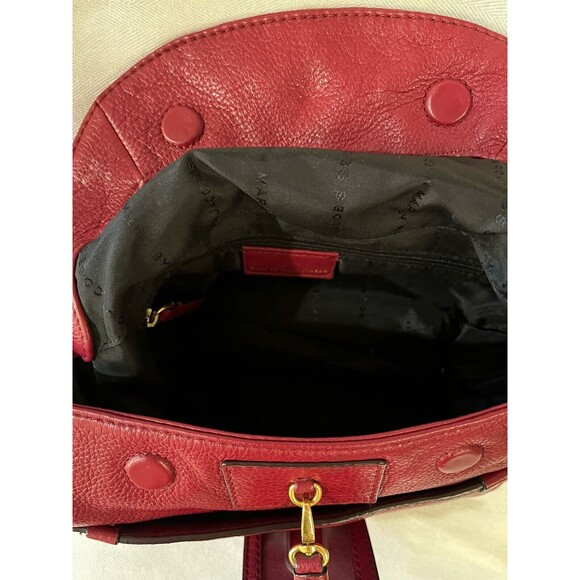 Marc‎ by Marc Jacobs Beautiful Burgundy Leather Hobo Shoulder Crossbody Bag - Picture 7 of 11